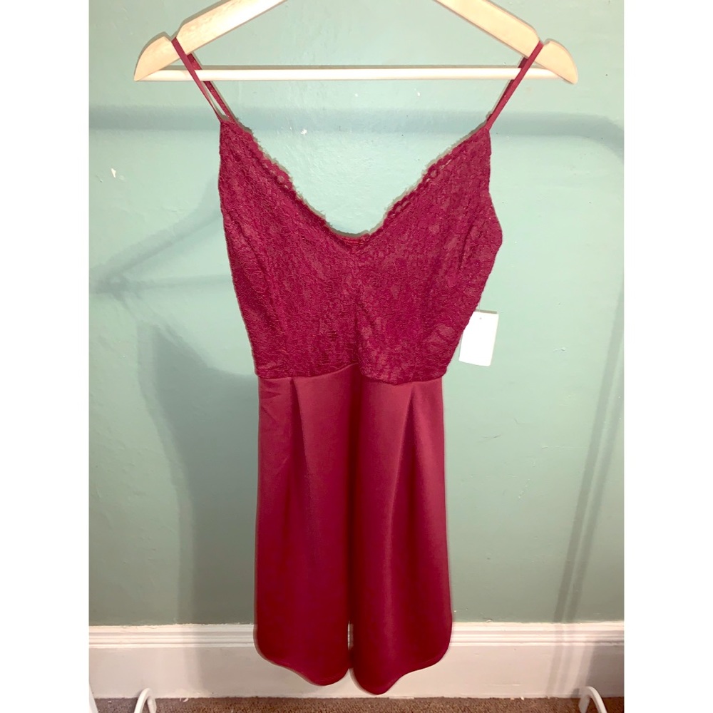 Short red dress